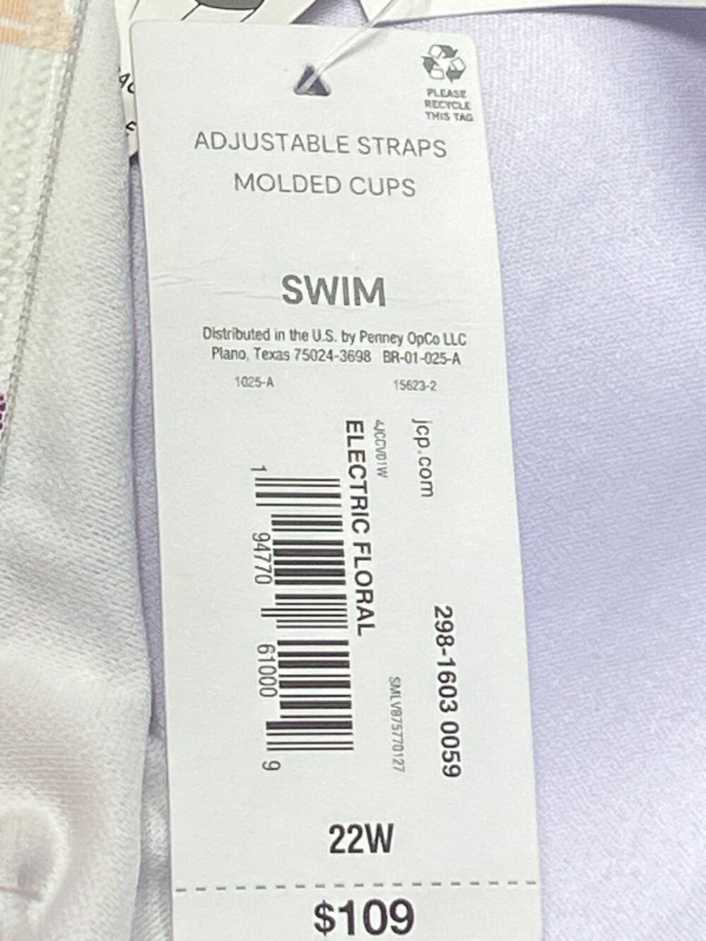 Liz Claiborne Size 22W Swim Dress With Ruched Bust & Adjustable Straps Floral - Picture 7 of 10
